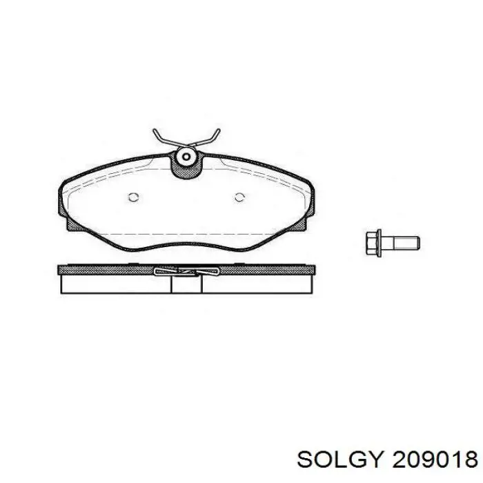 Передні тормозні колодки 209018 Solgy
