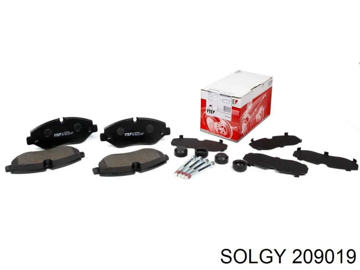 209019 Solgy Передні гальмівні колодки