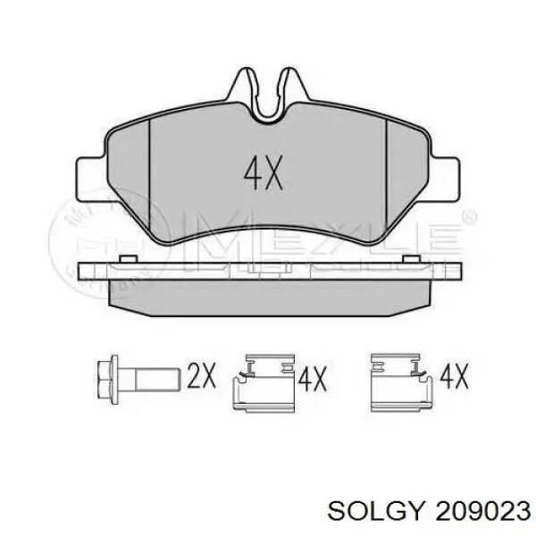 Задні гальмівні колодки Solgy 209023 ціна, від 16.15 USD