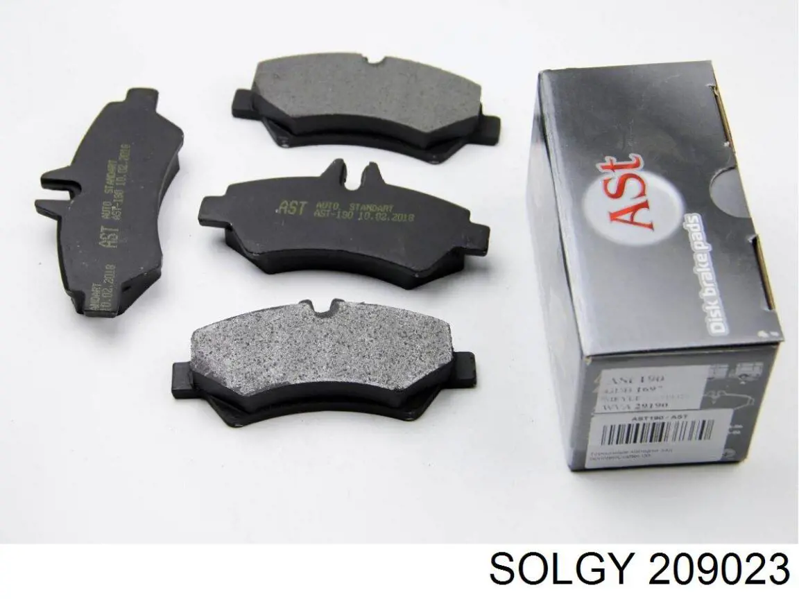 Задні гальмівні колодки 209023 Solgy