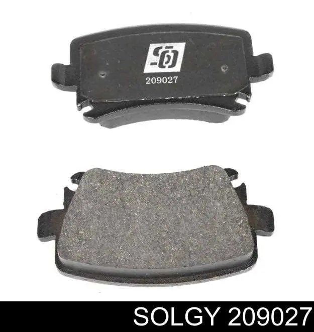 209027 Solgy Колодки гальмівні задні, дискові
