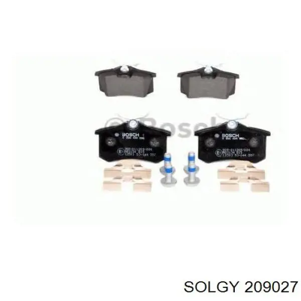 Задні гальмівні колодки Solgy 209027 ціна, від 12.86 USD