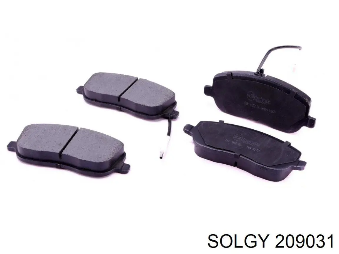 209031 Solgy Передні гальмівні колодки