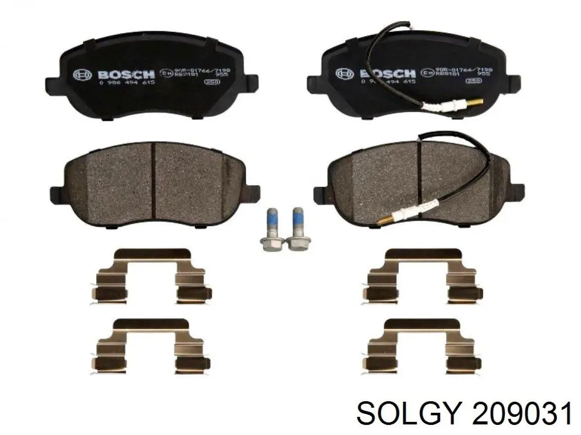 Купити 209031 Solgy Колодки гальмівні передні, дискові