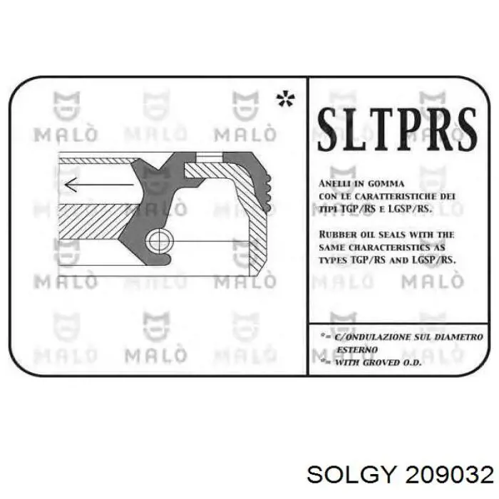 Передні тормозні колодки 209032 Solgy