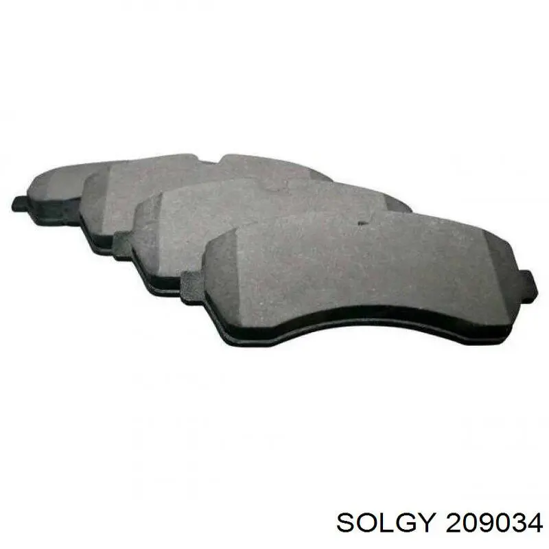 209034 Solgy Передні гальмівні колодки
