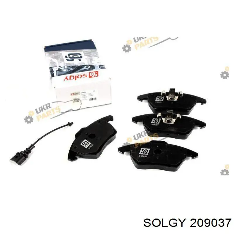 209037 Solgy Передні гальмівні колодки
