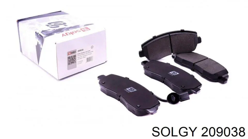 209038 Solgy Передні гальмівні колодки