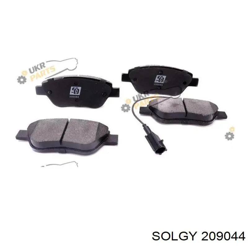 209044 Solgy Передні гальмівні колодки