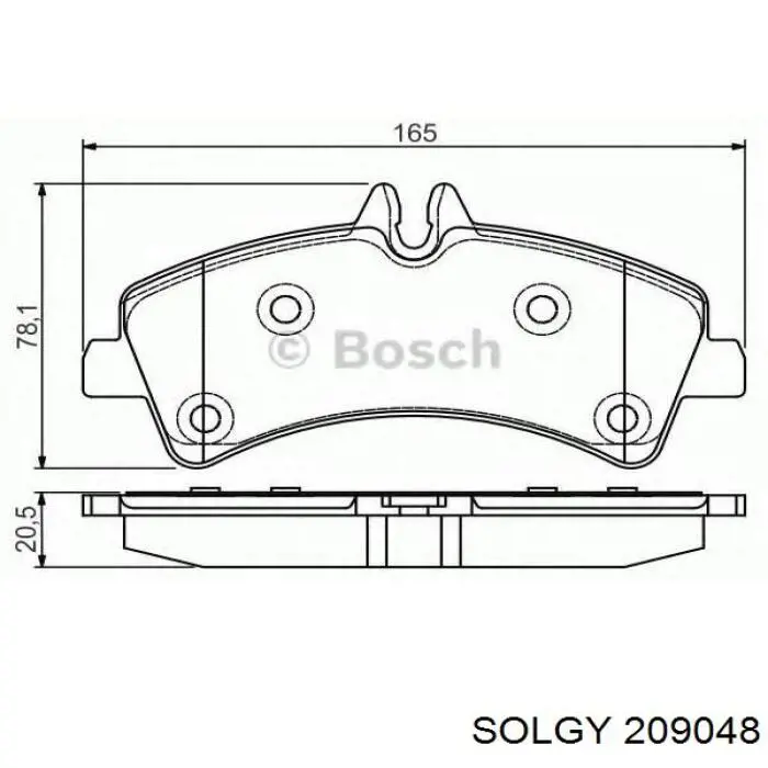 209048 Solgy Колодки гальмівні задні, дискові