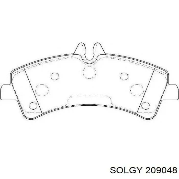 Колодки гальмові задні, дискові 209048 Solgy