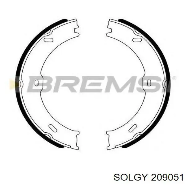 209051 Solgy Гальмівні колодки ручника