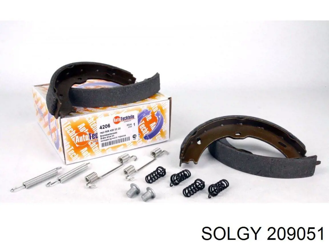 209051 Solgy колодки ручника/стоянкового гальма