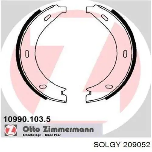 Колодки стоянкового гальма Solgy 209052