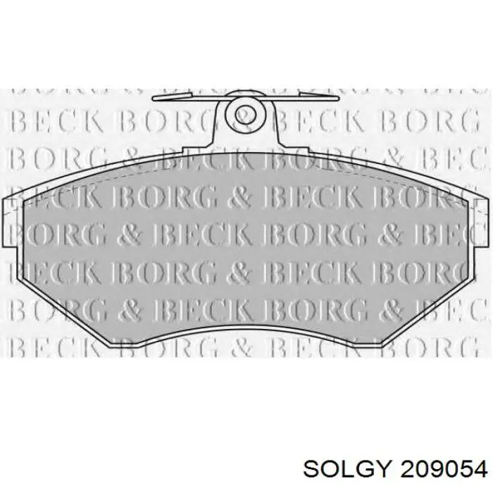 Купити 209054 Solgy Колодки гальмівні передні, дискові