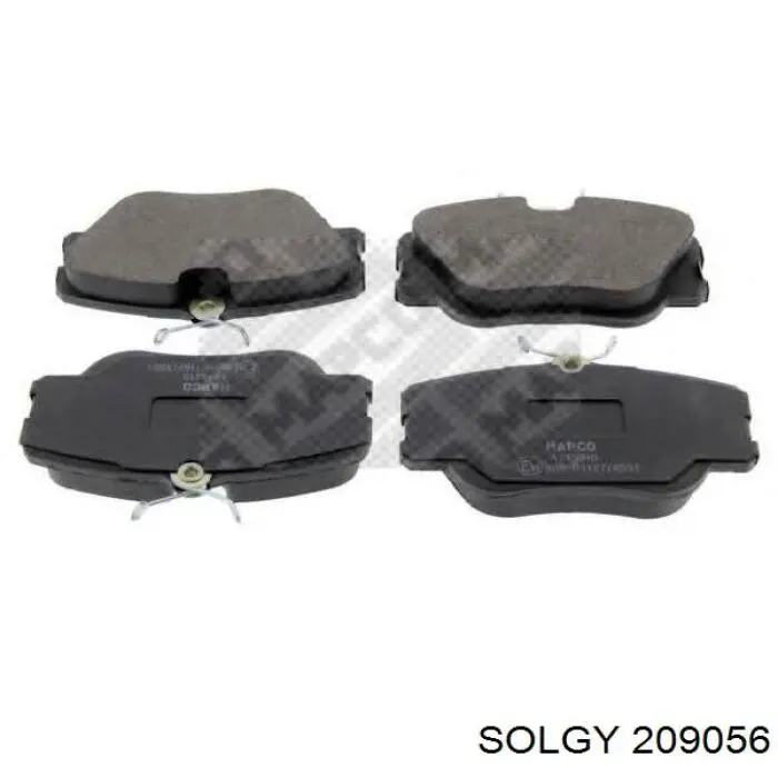 Передні тормозні колодки 209056 Solgy