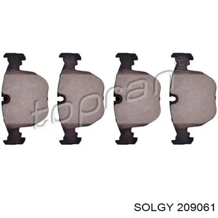 Передні тормозні колодки 209061 Solgy