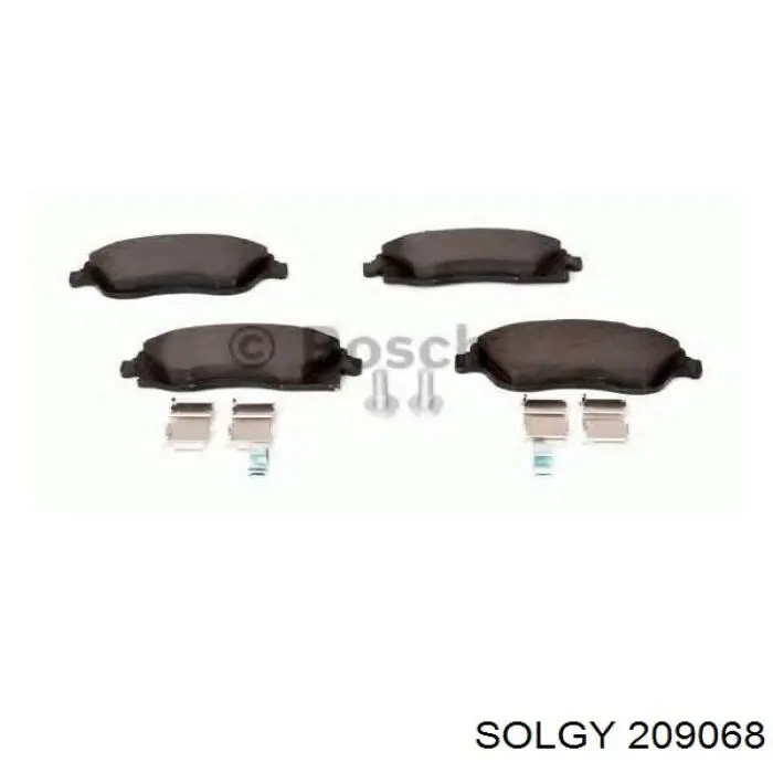 209068 Solgy Передні гальмівні колодки