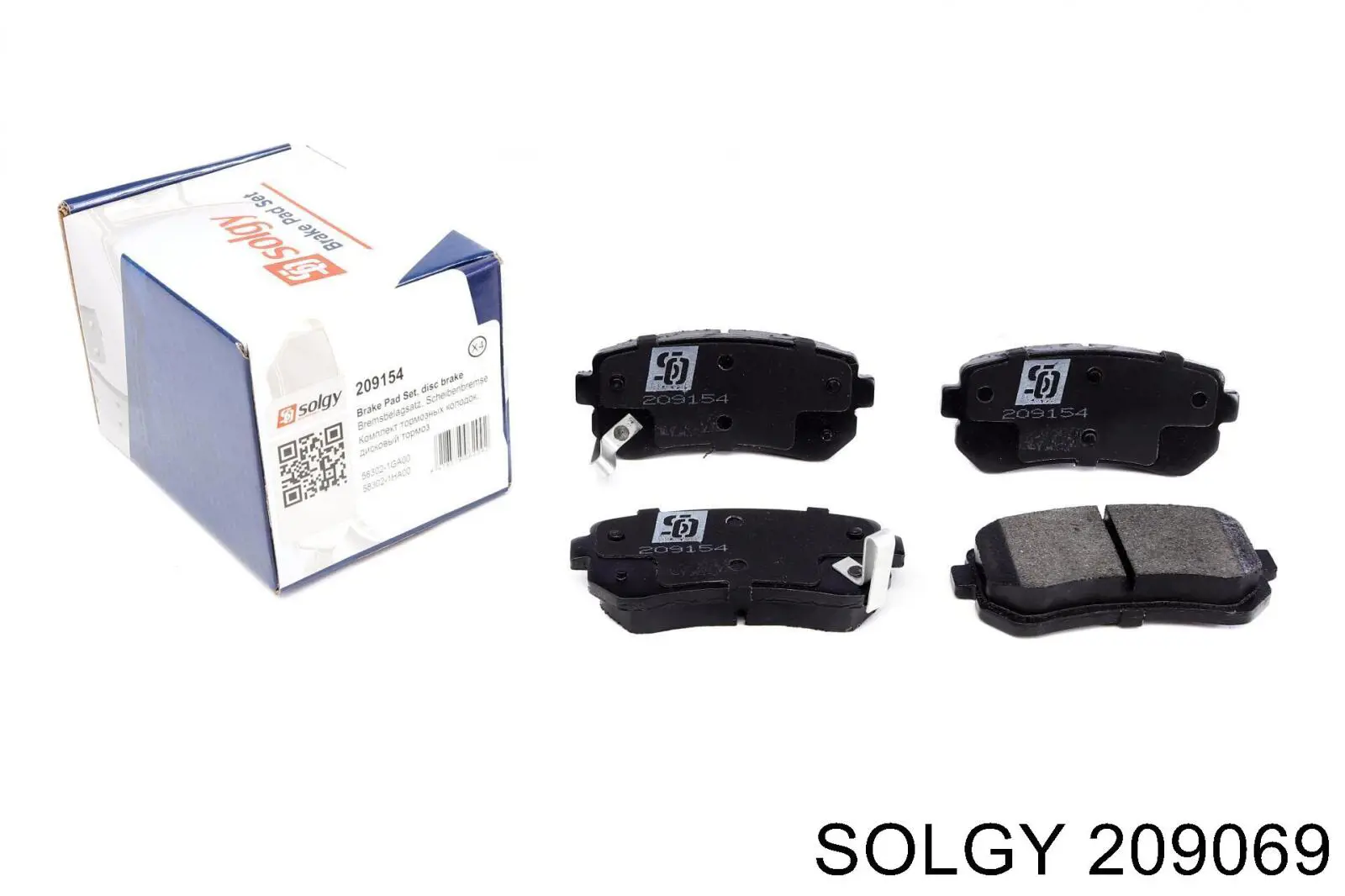 209069 Solgy Колодки гальмівні задні, дискові