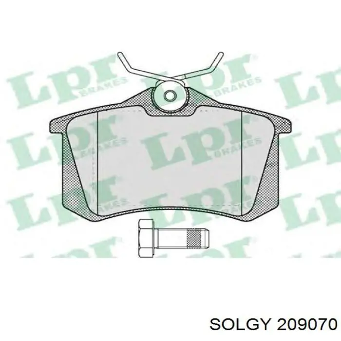 Задні гальмівні колодки Solgy 209070 ціна, від 14.70 USD