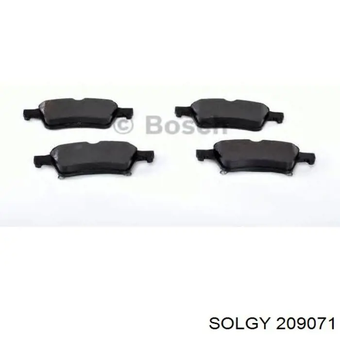 Колодки гальмові задні, дискові 209071 Solgy