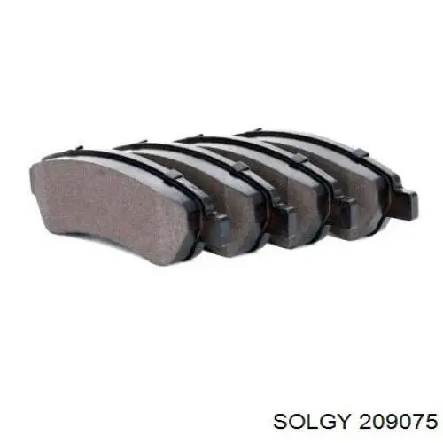 Задні гальмівні колодки 209075 Solgy