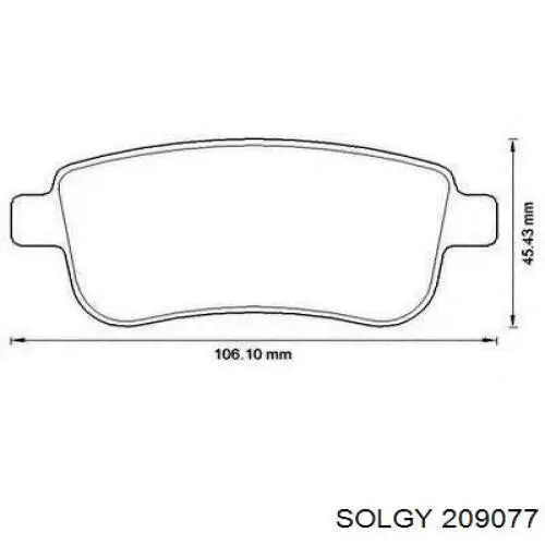 Купити 209077 Solgy Задні колодки
