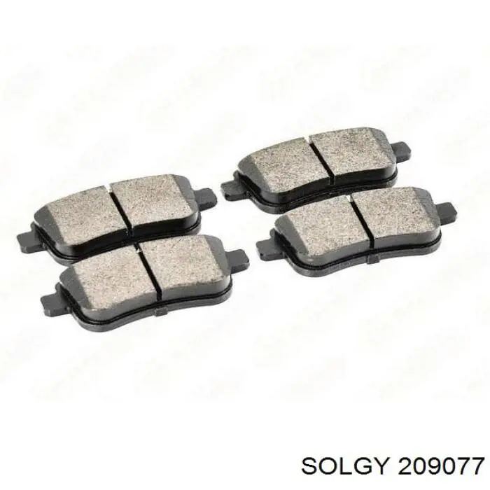 209077 Solgy Колодки гальмівні задні, дискові
