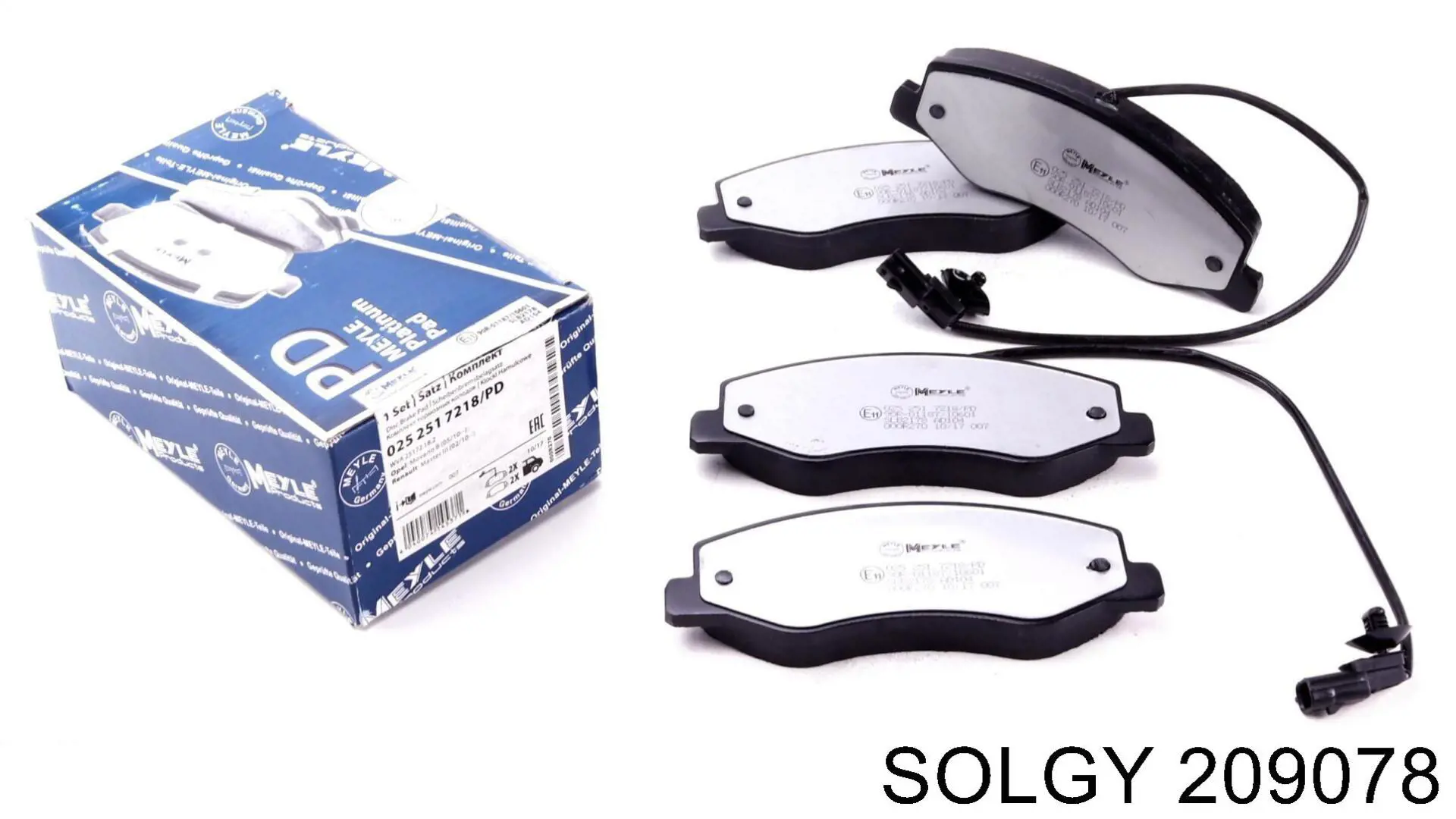 Задні гальмівні колодки 209078 Solgy