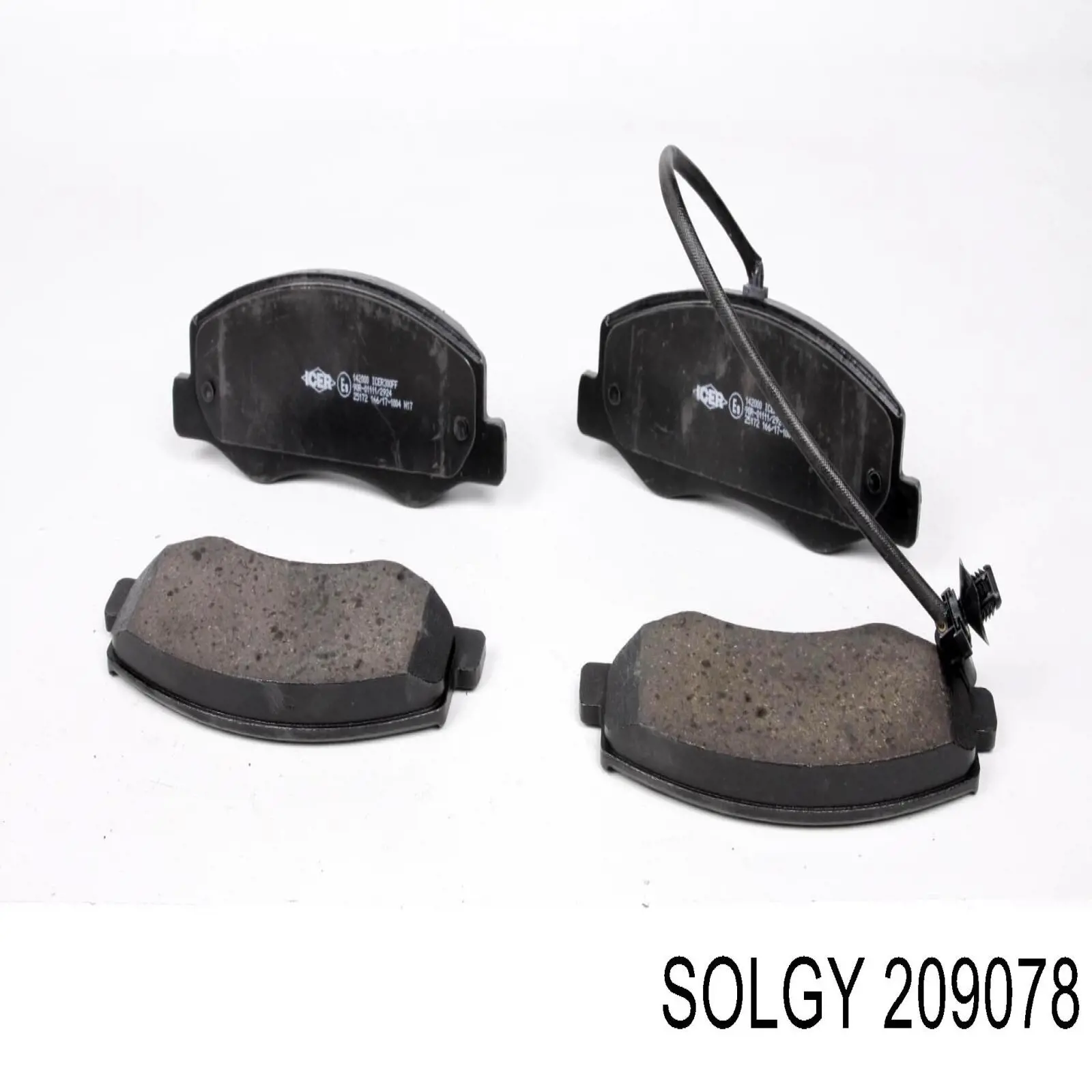 209078 Solgy Колодки гальмівні задні, дискові