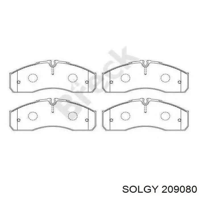Гальмівні колодки Solgy 209080 ціна, від 21.56 USD