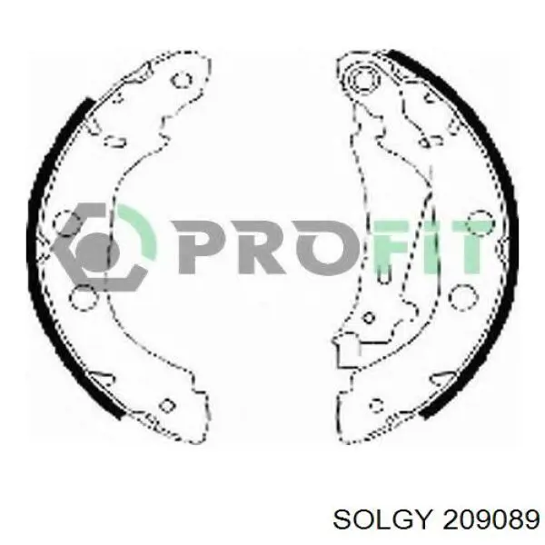 Купити 209089 Solgy Колодки гальмові задні, барабанні