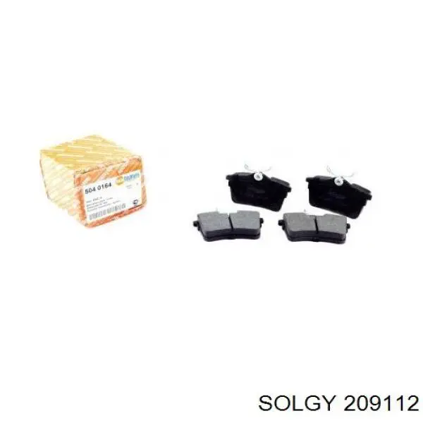 209112 Solgy Колодки гальмівні задні, дискові