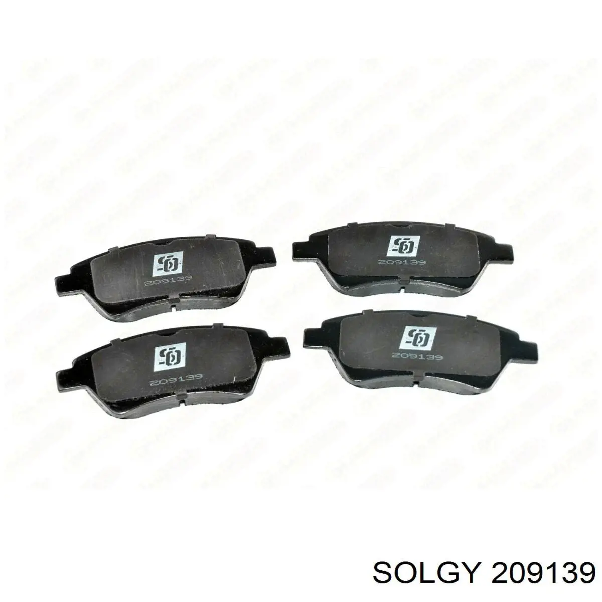 Колодки гальмівні передні, дискові 209139 Solgy