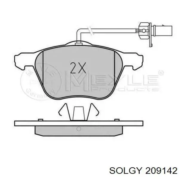 Гальмівні колодки Solgy 209142 ціна, від 20.28 USD