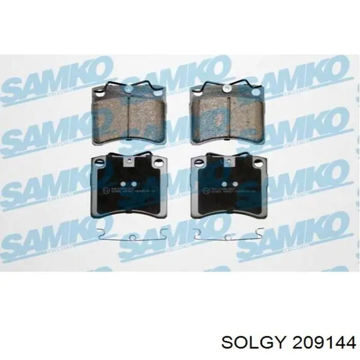 Передні тормозні колодки 209144 Solgy