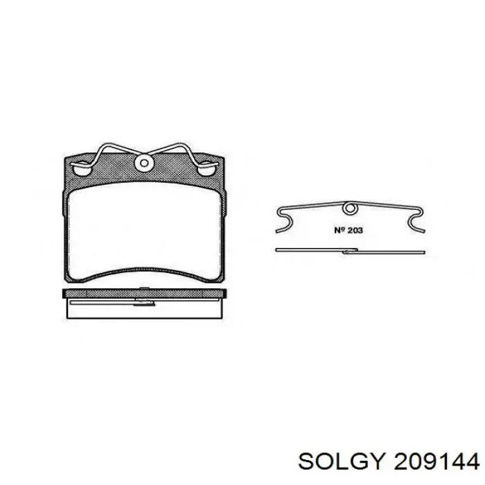 Гальмівні колодки Solgy 209144 ціна, від 14.66 USD