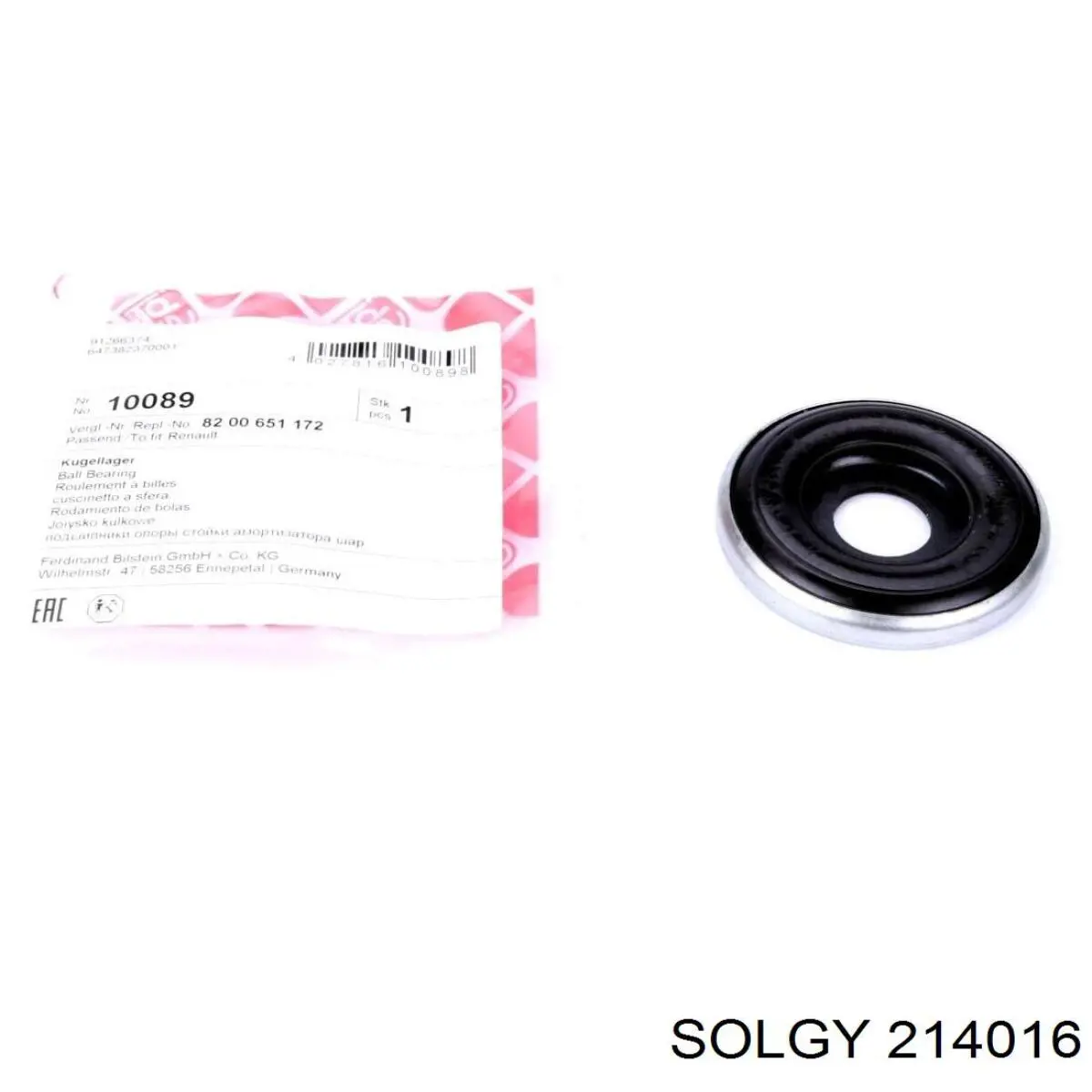 214016 Solgy підшипник опорний амортизатора, переднього