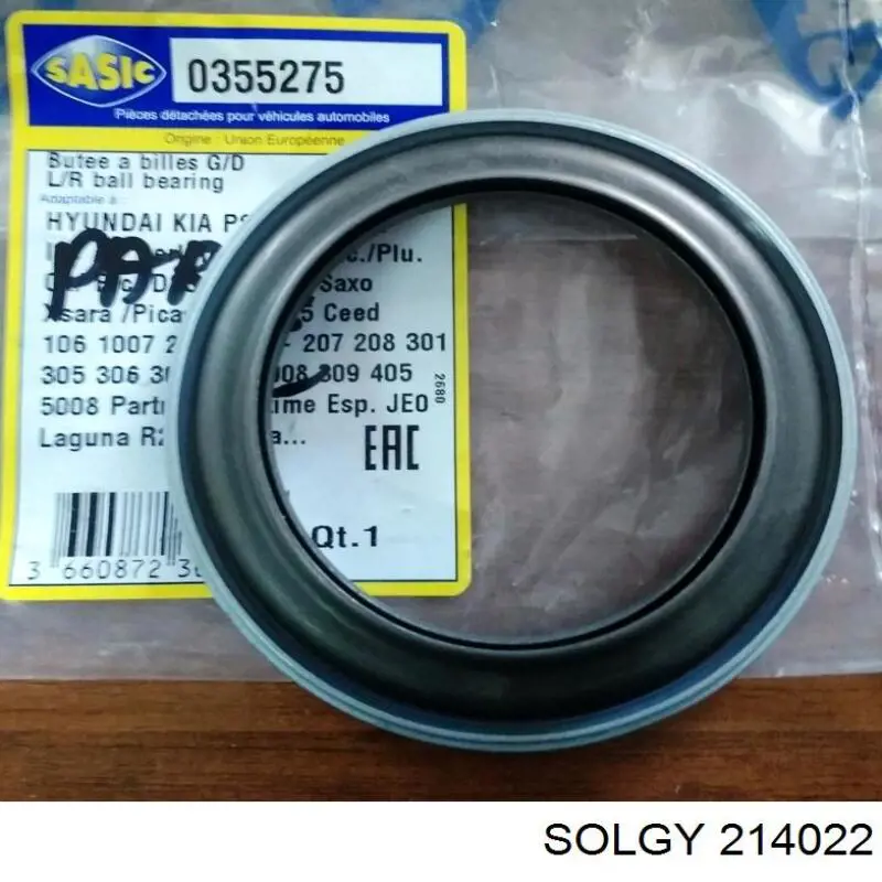 Купити 214022 Solgy Підшипник опорний амортизатора, переднього