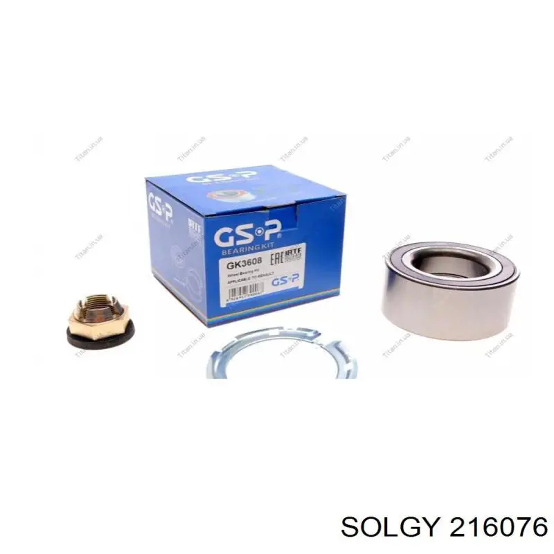 Комплект підшипник маточини передньої Solgy 216076 ціна, від 20.96 USD