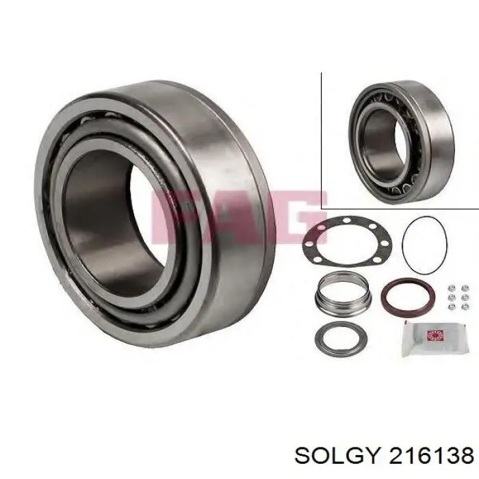 Підшипник задньої ступиці 216138 Solgy