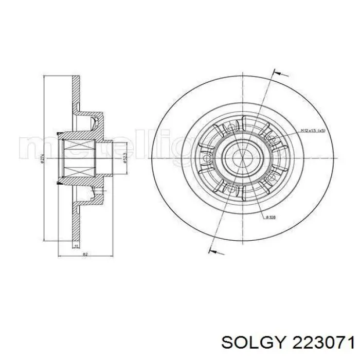 223071 Solgy супорт гальмівний задній лівий