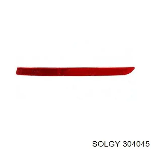 Катафот (відбивач) заднього бампера, лівий 304045 Solgy
