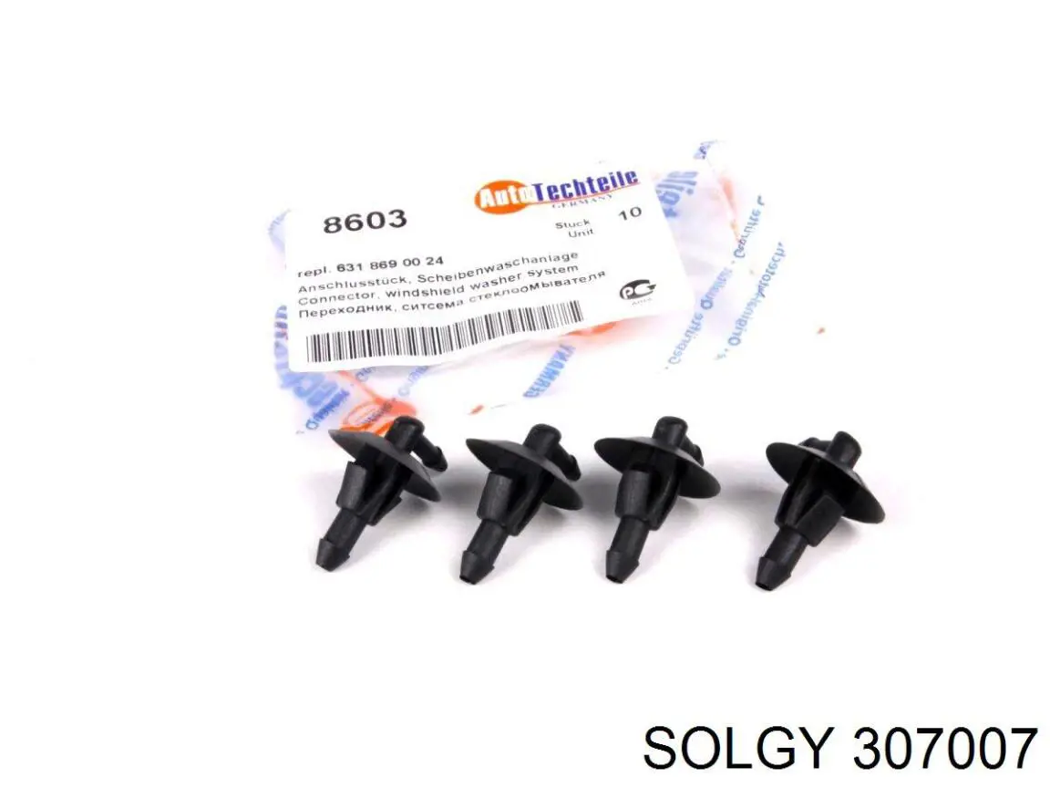 Трійник системи склоомивача Solgy 307007 ціна, від 1.55 USD