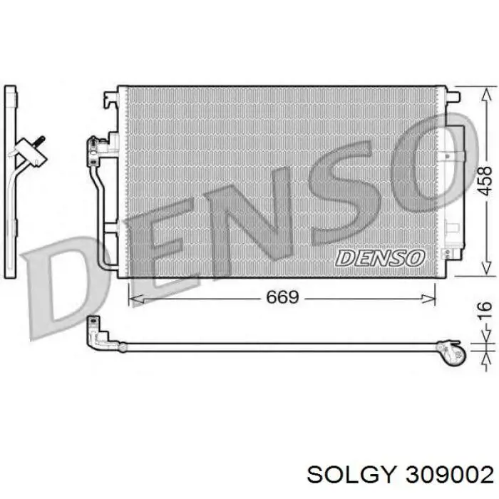 309002 Solgy радіатор кондиціонера