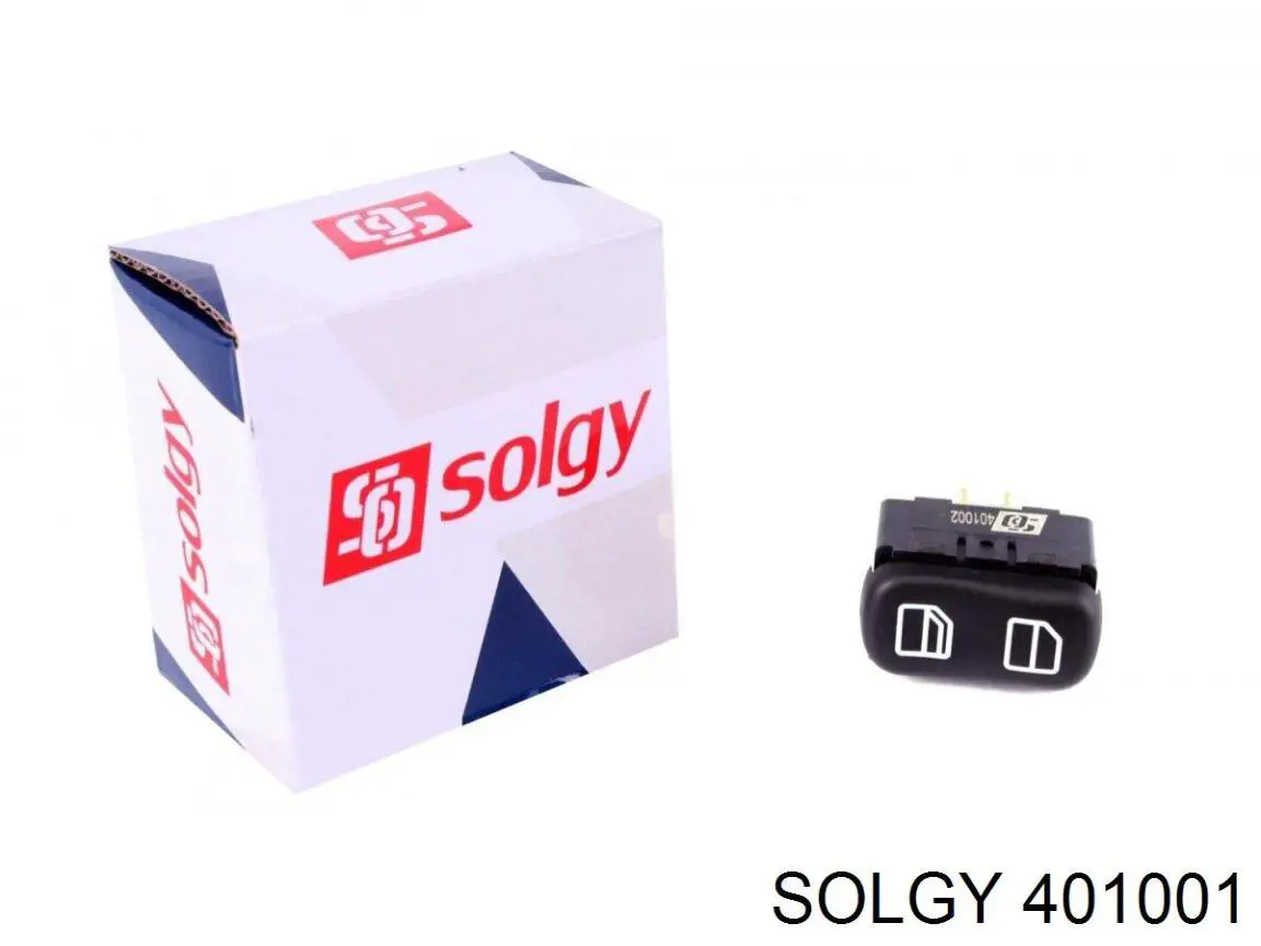 Кнопка вмикання двигуна склопідіймача передня права 401001 Solgy