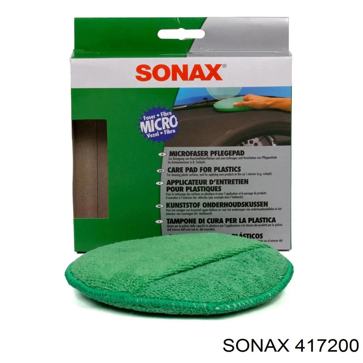 Губка для догляду за пластиком Sonax 417200 ціна, від 6.15 USD