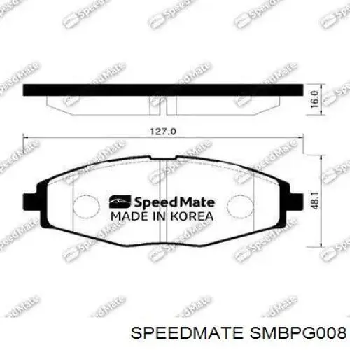 SMBPG008 Speedmate Передні гальмівні колодки