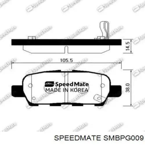 Купити SMBPG009 Speedmate Колодки гальмівні передні, дискові