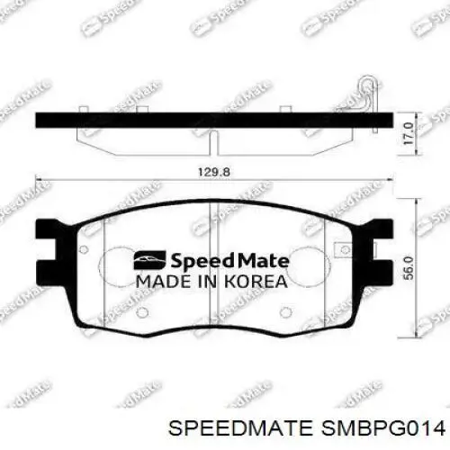 SMBPG014 Speedmate Передні гальмівні колодки